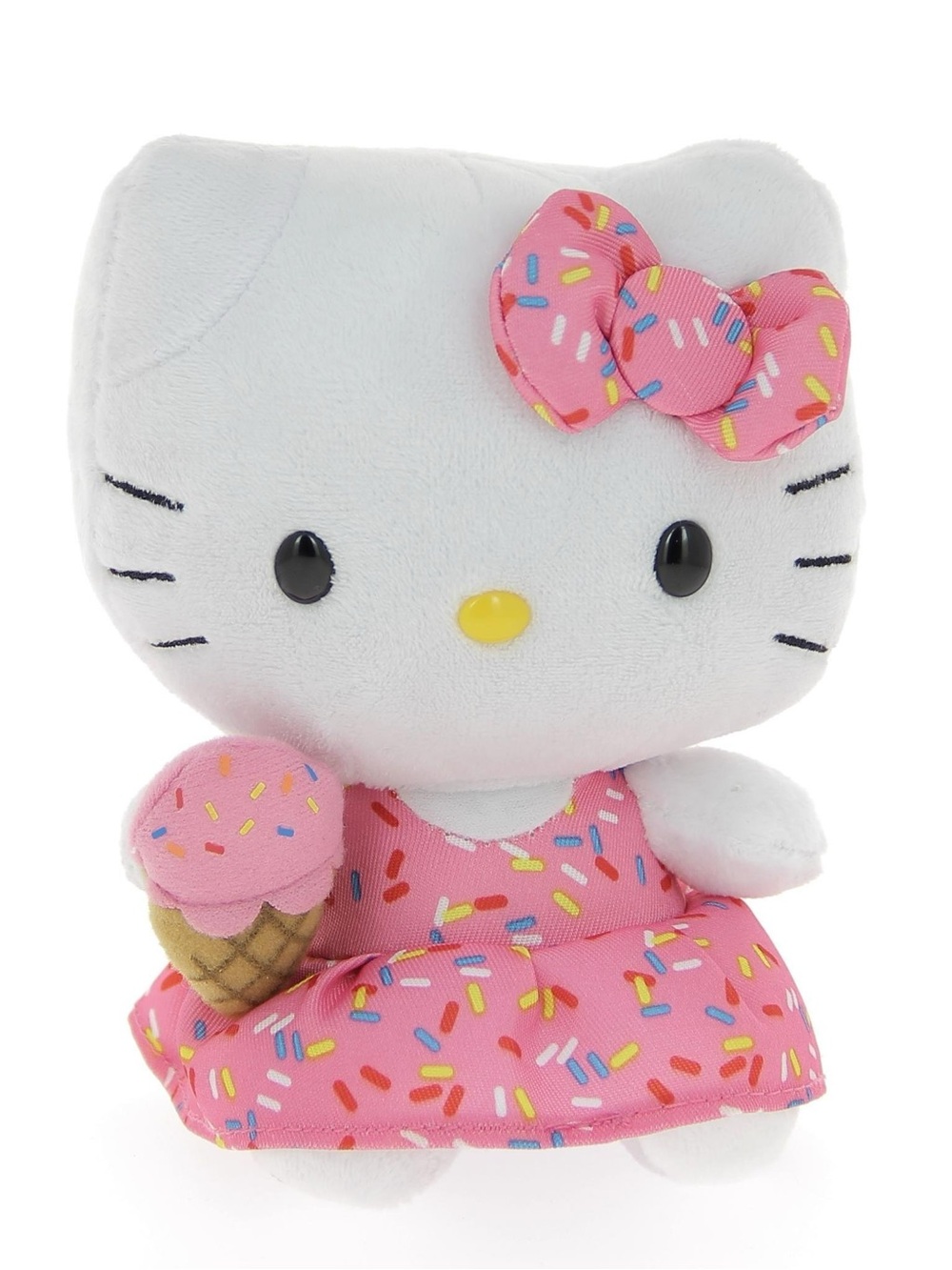 Hello Kitty White Plush with Sprinkles and Ice Cream